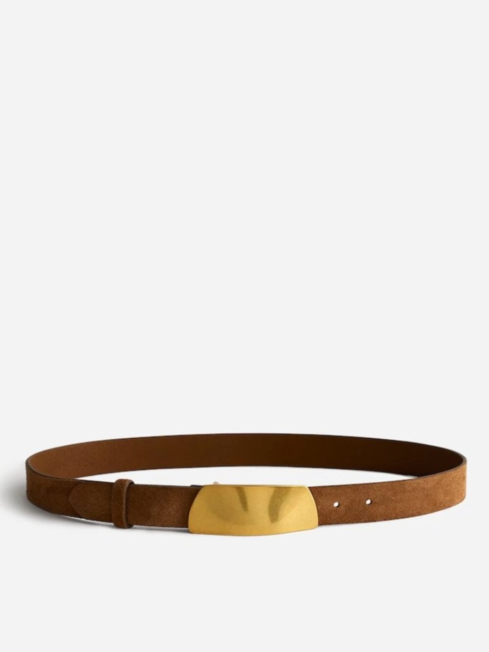 Madewell Organic Hardware Belt Suede Aged Cognac Small NWT
